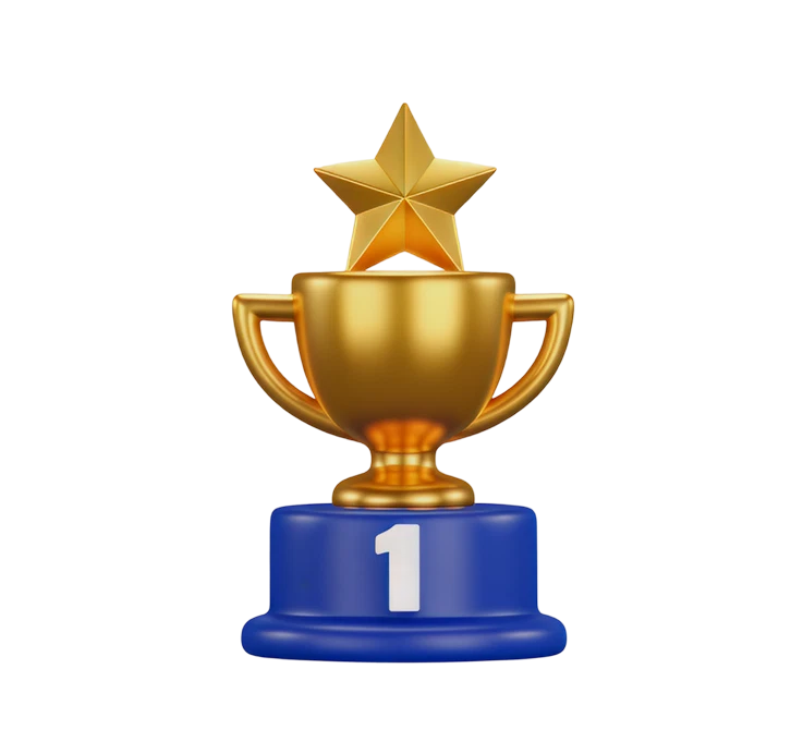 A drawn picture of a man sitting behind a desk with a laptop