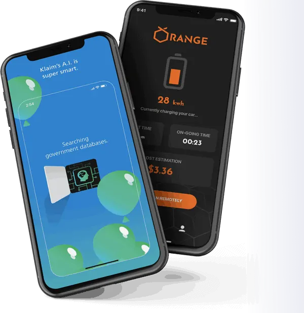 Klaim and Orange mobile apps
