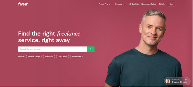 Fiverr homepage screenshot