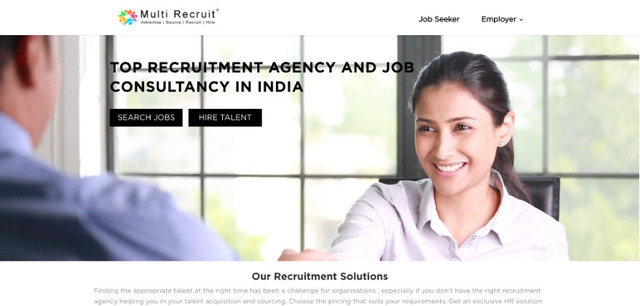 Multi Recruit homepage screenshot