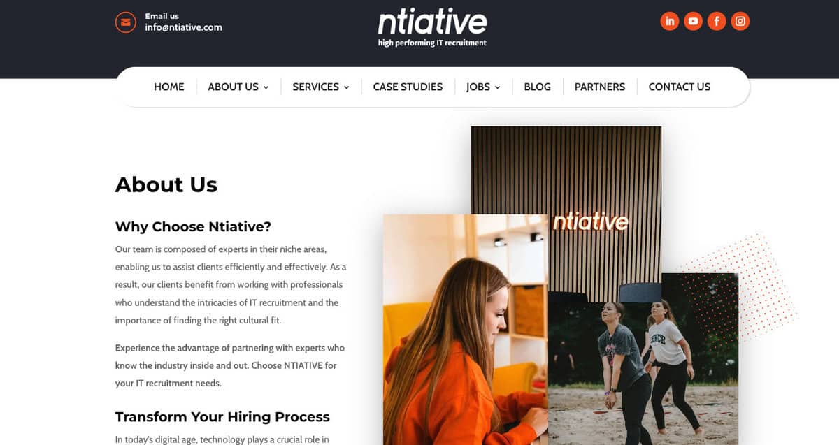 Ntiative website screenshot