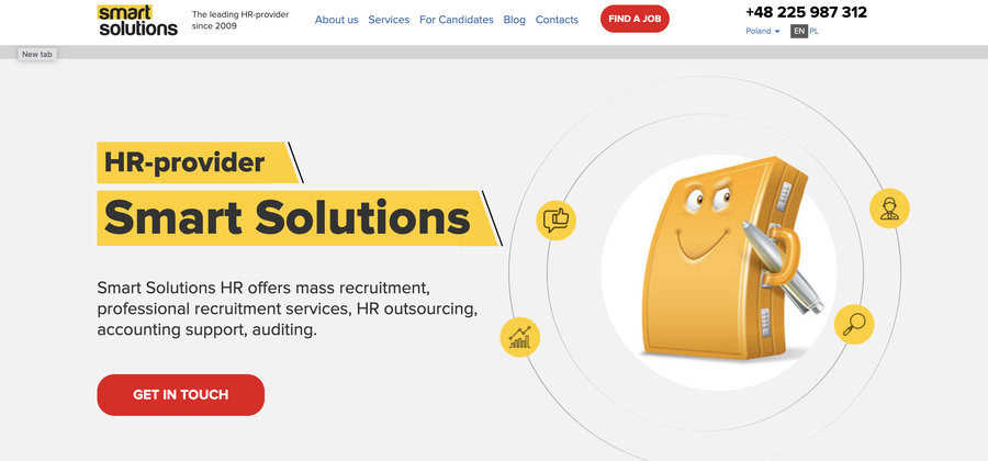 SmartSolutions website screenshot
