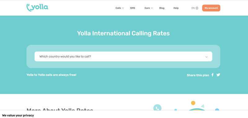 Yolla website screenshot