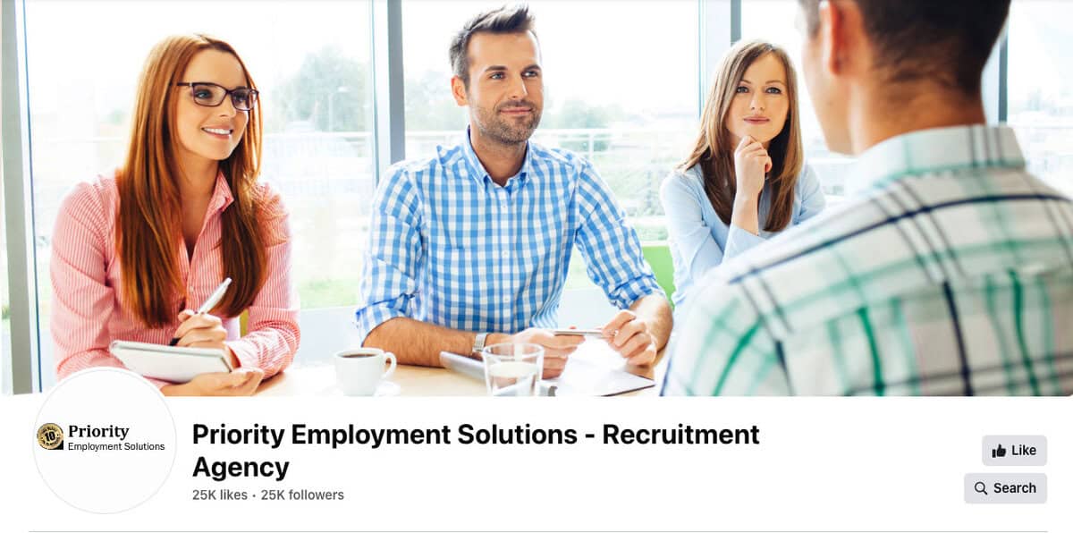 Priority Employment website