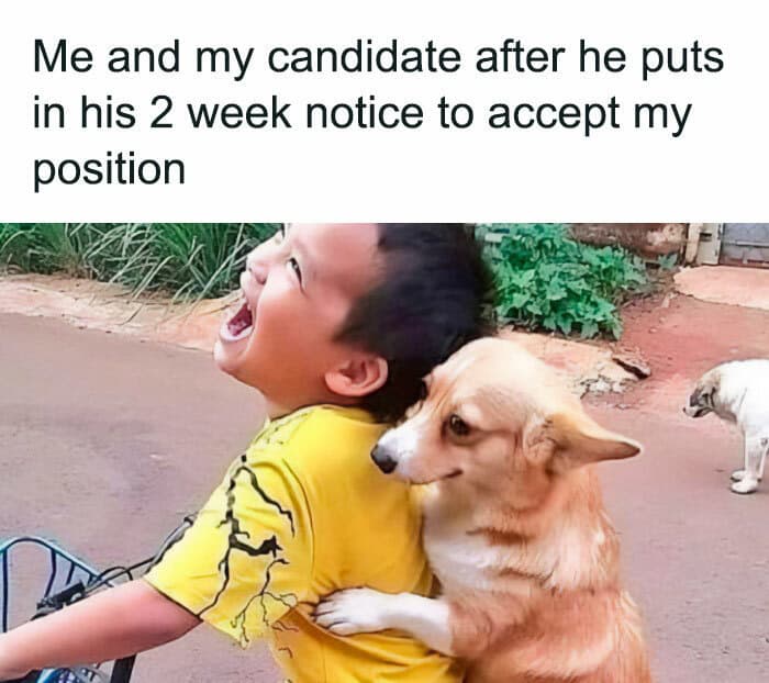 Candidate accepting a position meme