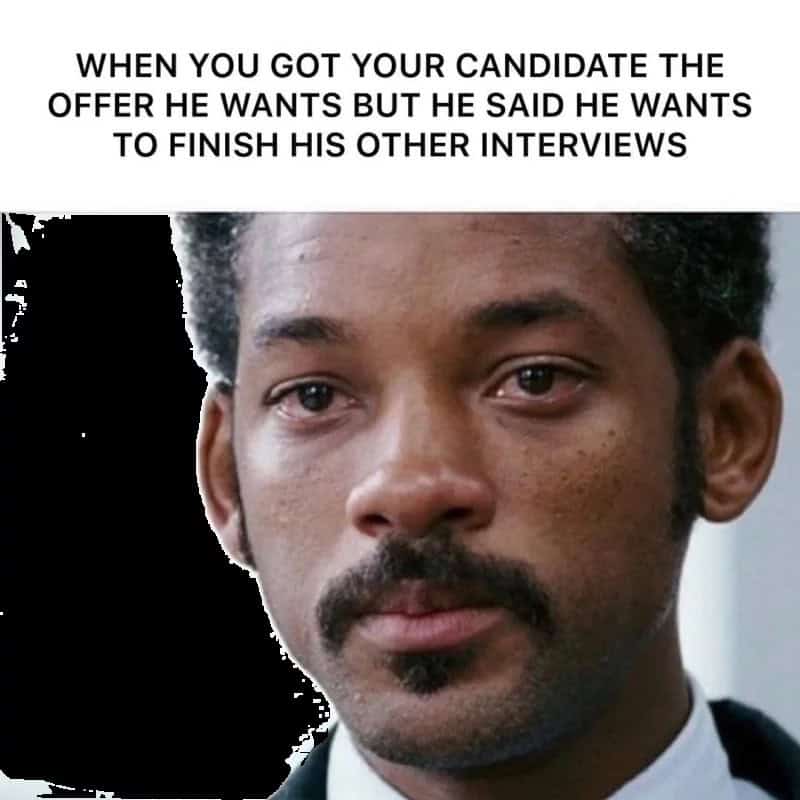 Candidate on another interview meme