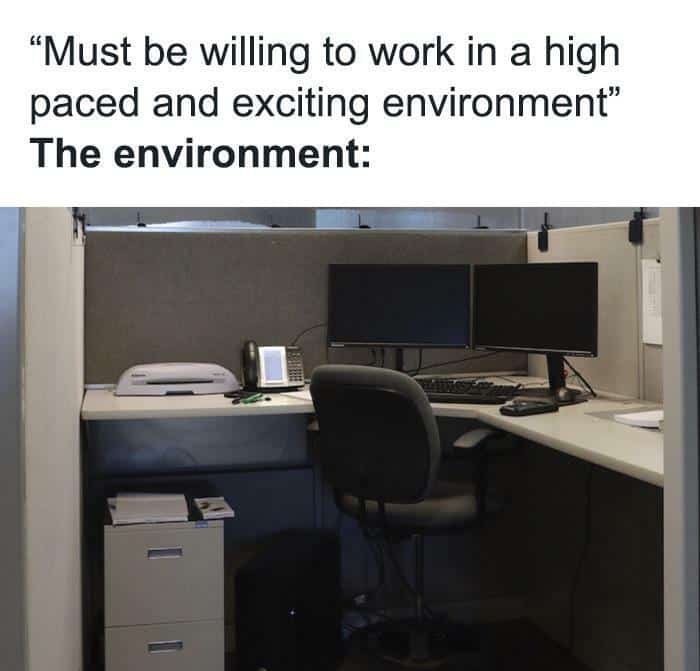 Work environment meme