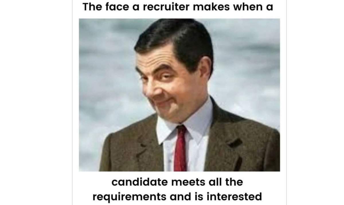 Meeting with recruiter meme
