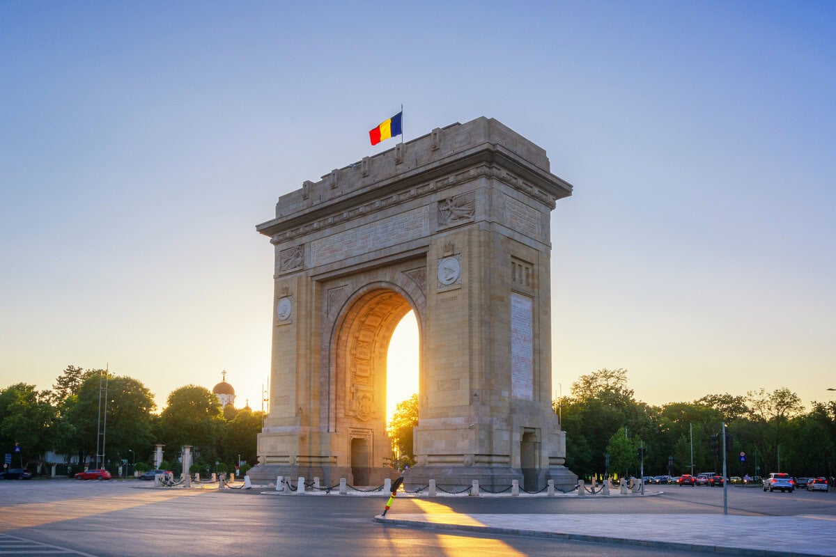 Romania the arch of triumph