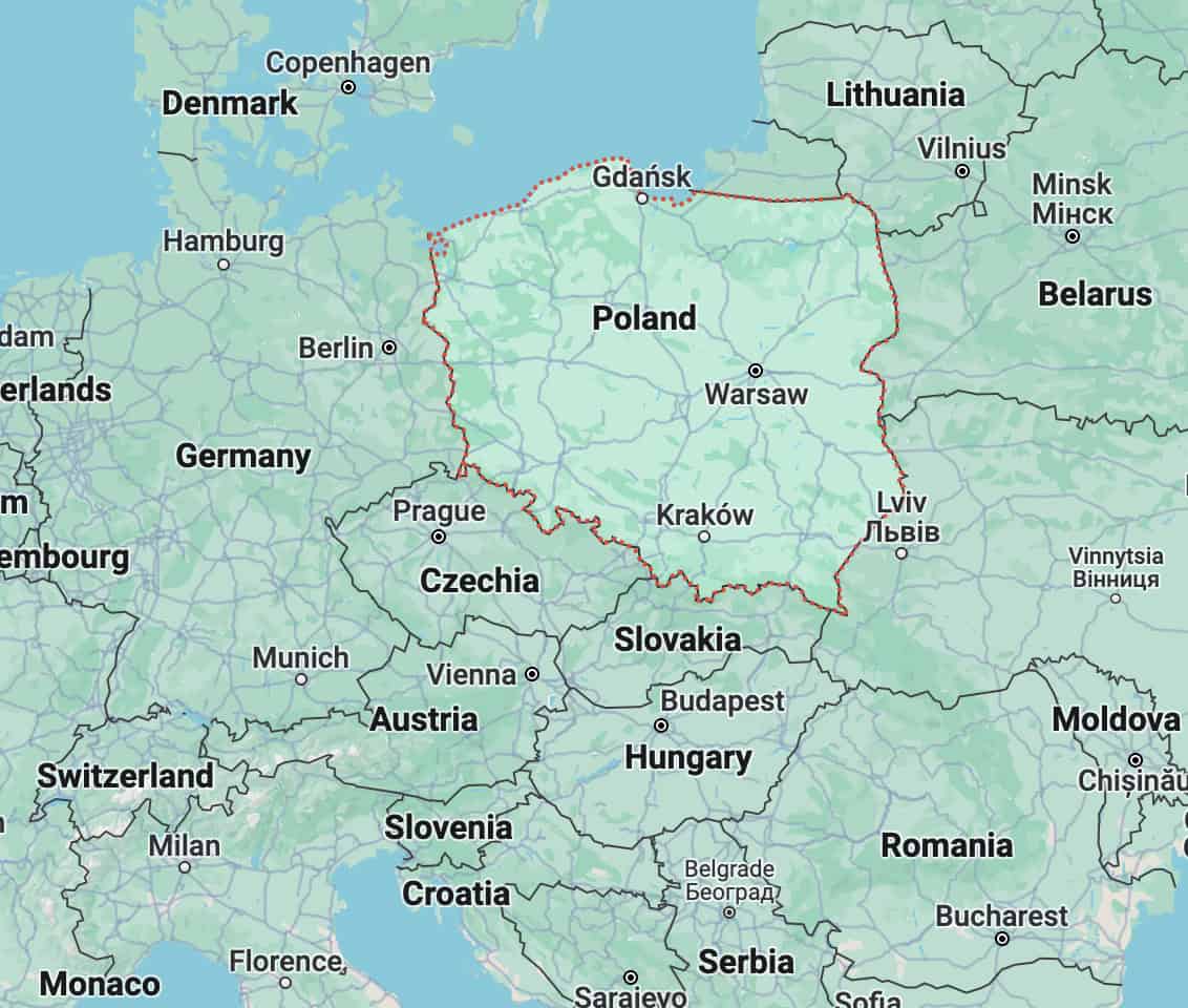 Google maps Poland