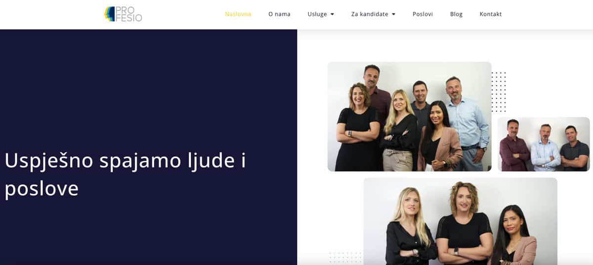 Profesio website