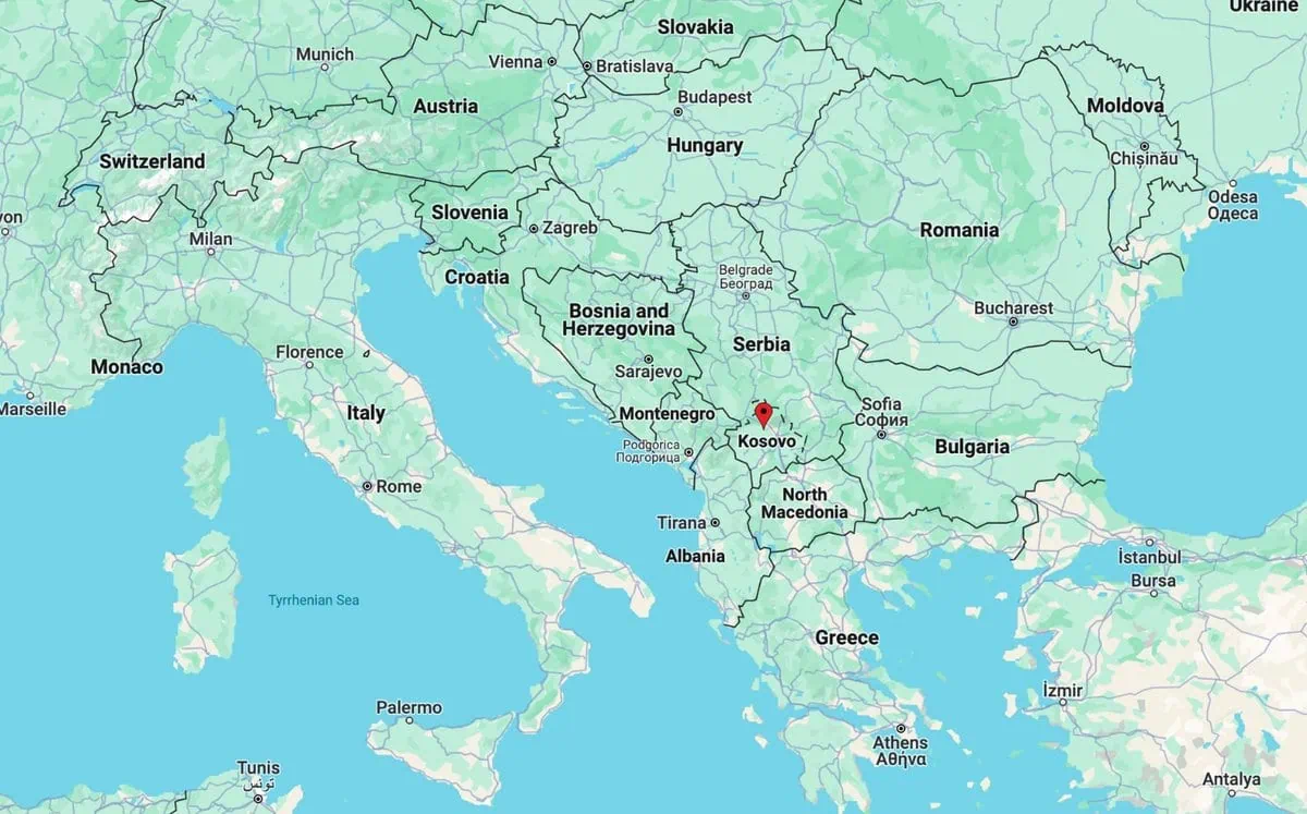 Kosovo map