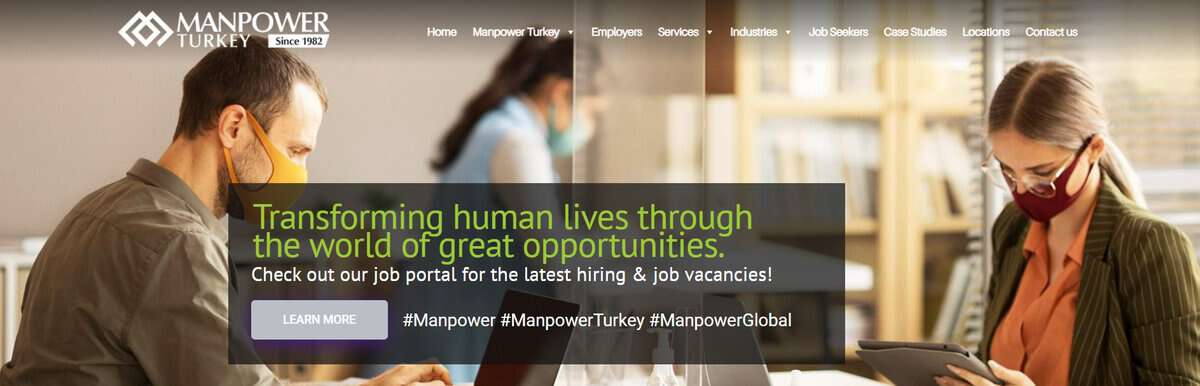 Manpower Turkey website screenshot