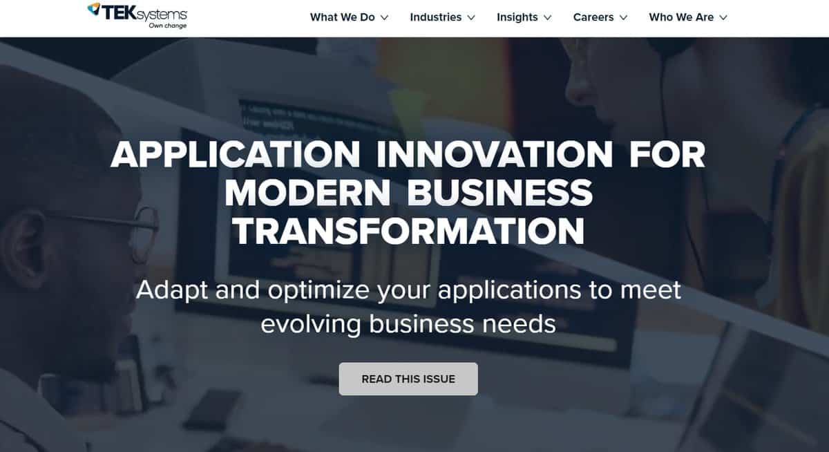 TEKsystems website screenshot