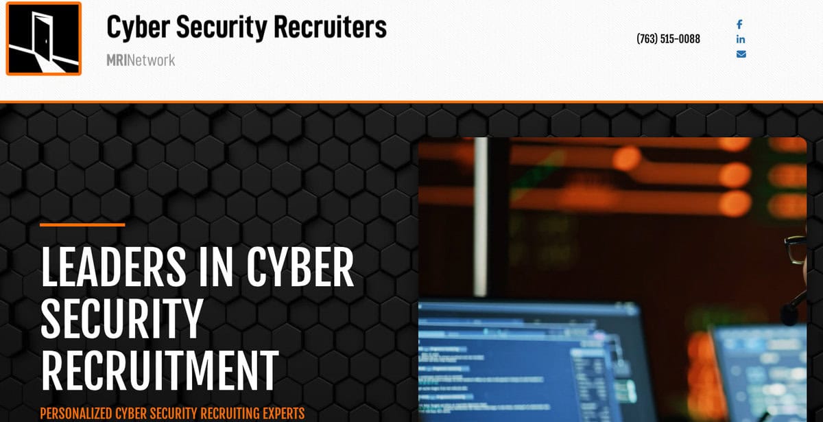 Cyber security recruiters website