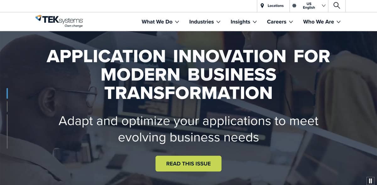 TEKsystems website screenshot