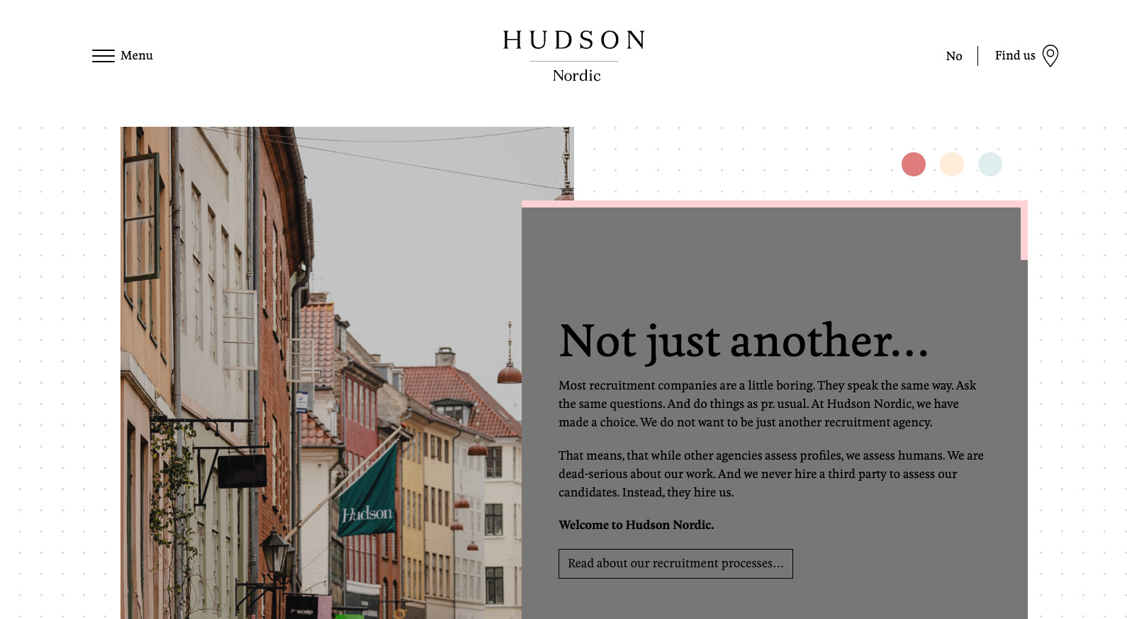 Hudson Nordic Home Page Screenshot