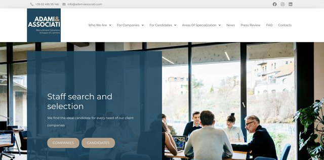 Adami & Associati website screenshot