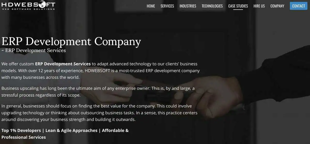 Techmedics webpage