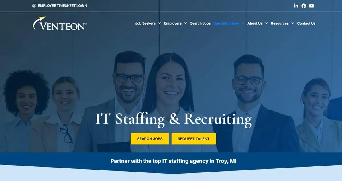 Venteon website