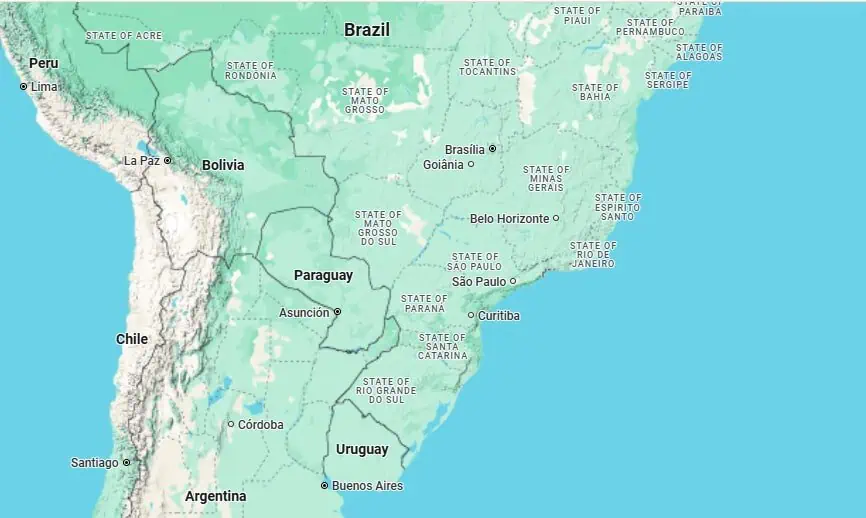 Uruguay map