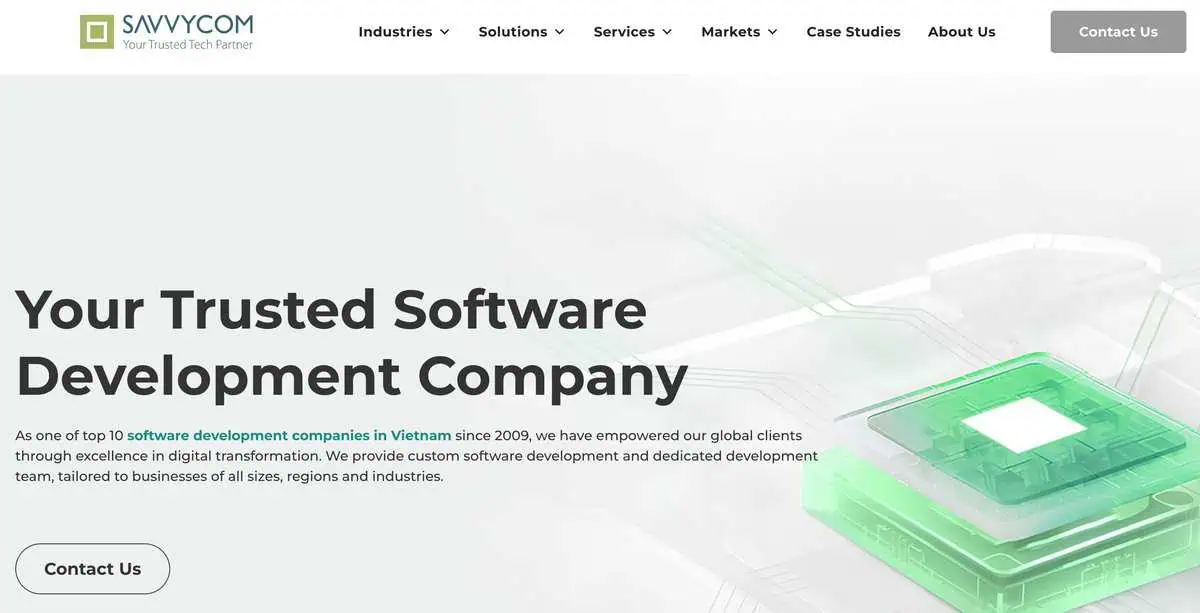 savvycom webpage