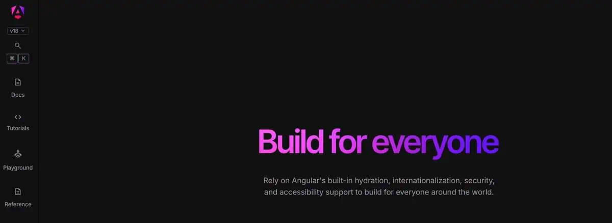 Angular website