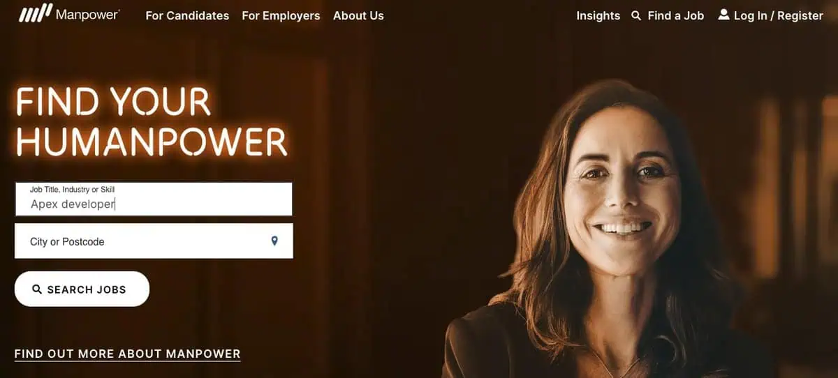 Manpower webpage