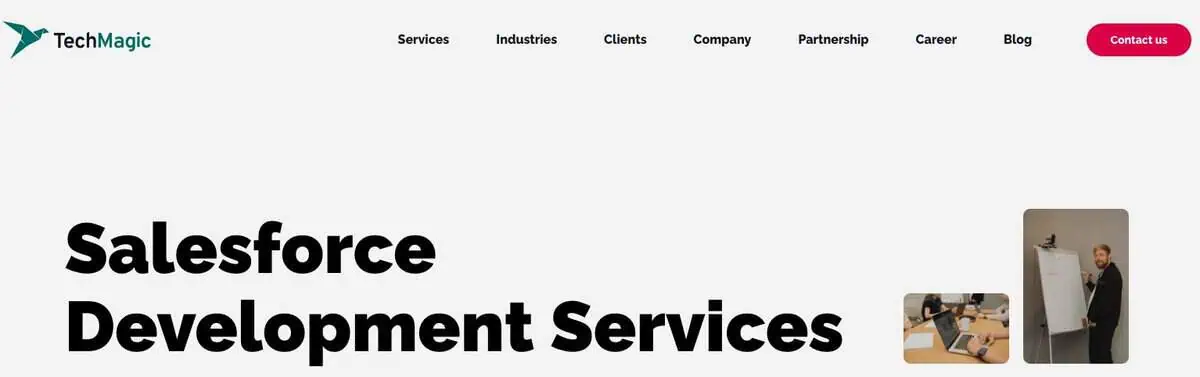 Techmagic webpage