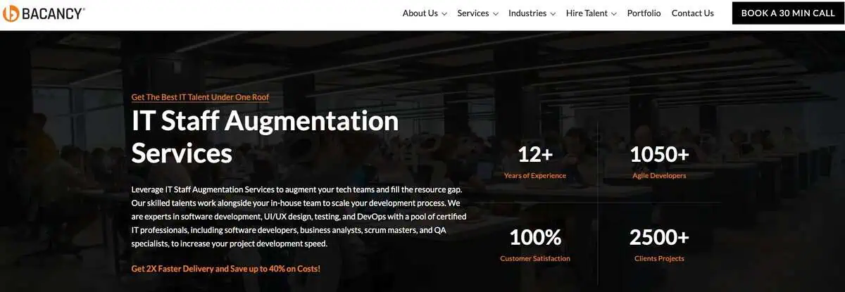 Bacancy webpage