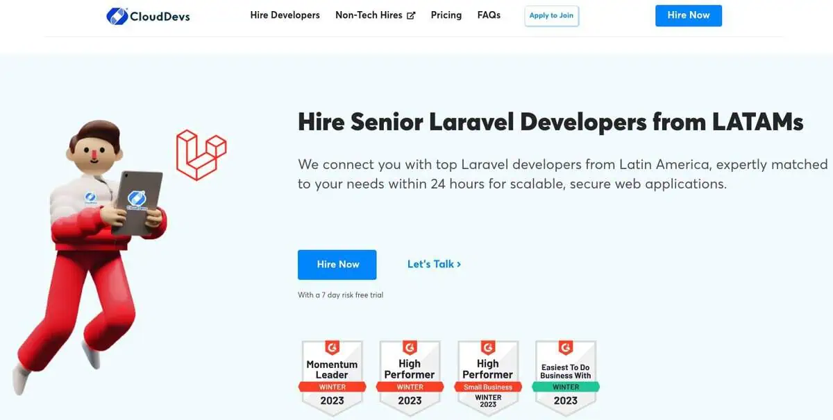 CloudDevs webpage
