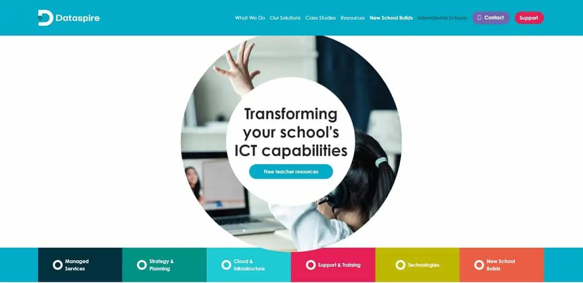 Dataspire webpage