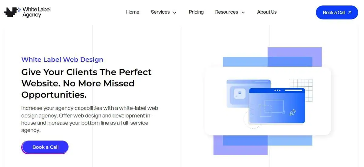 White Label Agency webpage
