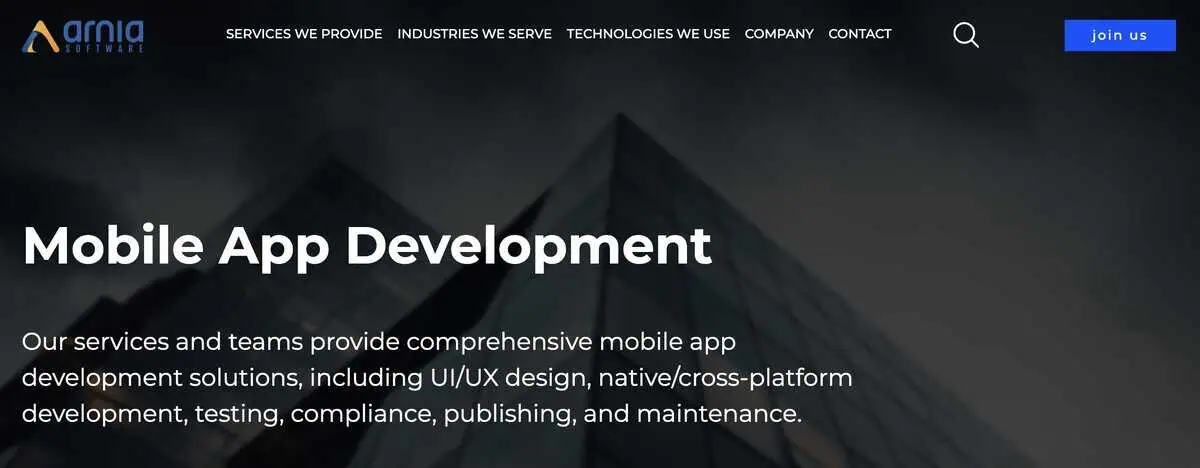 Arnia Software webpage