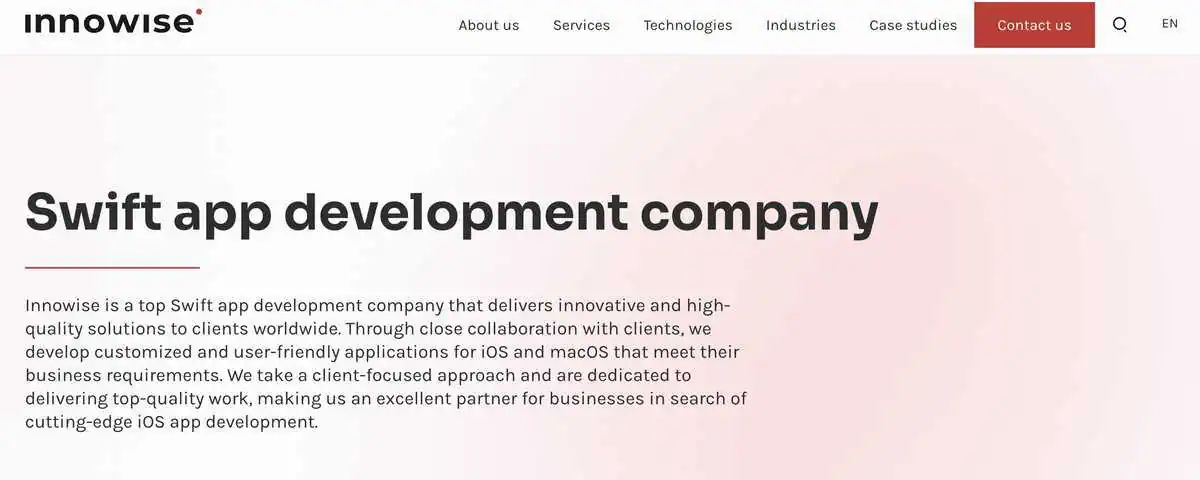 Innowise Group webpage