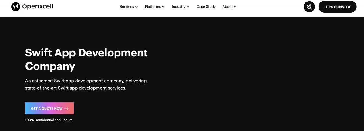 Openxcell webpage