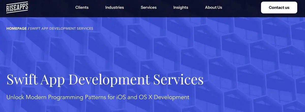RiseApps webpage