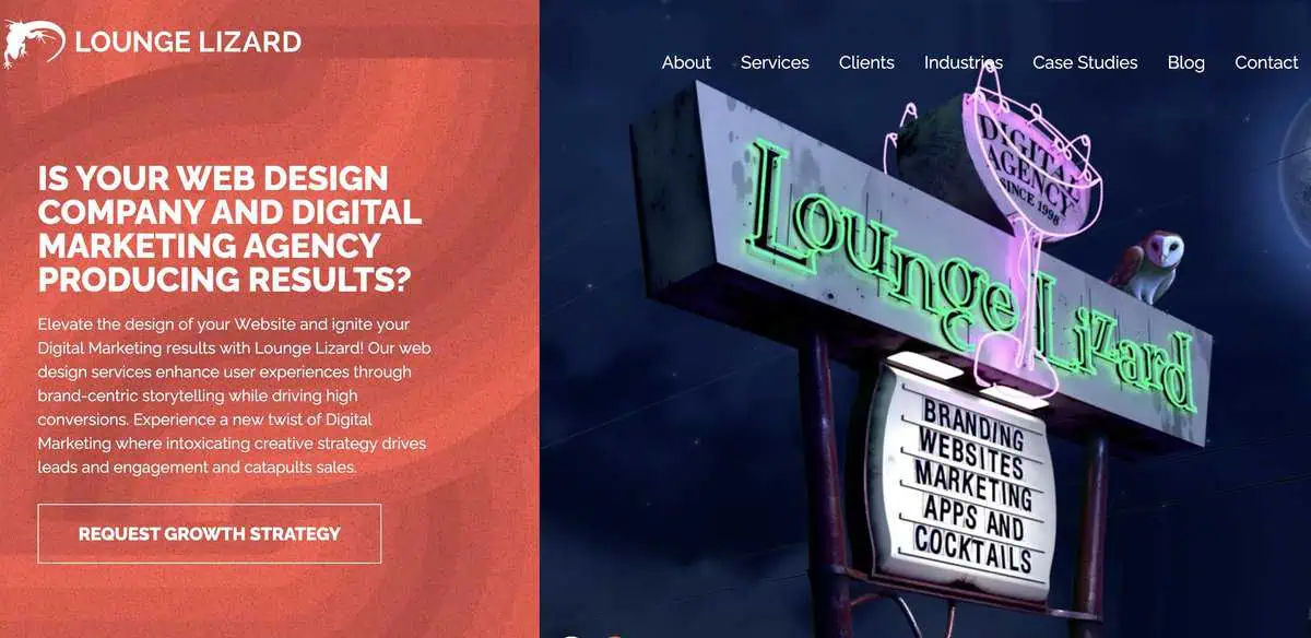 Lounge Lizard webpage