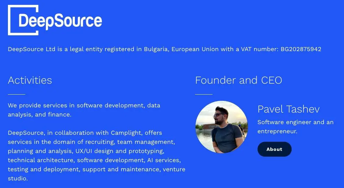 DeepSource website