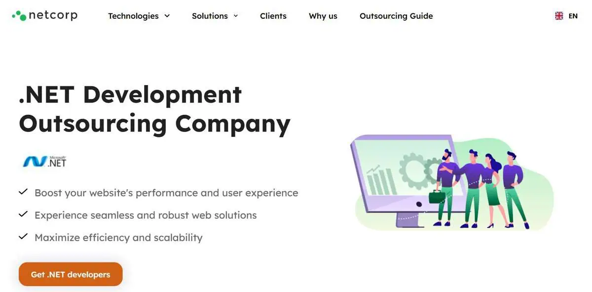Netcorp Software Development Webpage