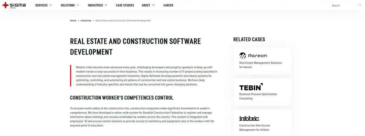 Sigma Software Webpage