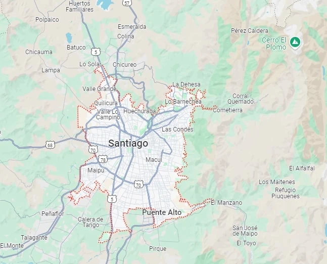 Santiago map
