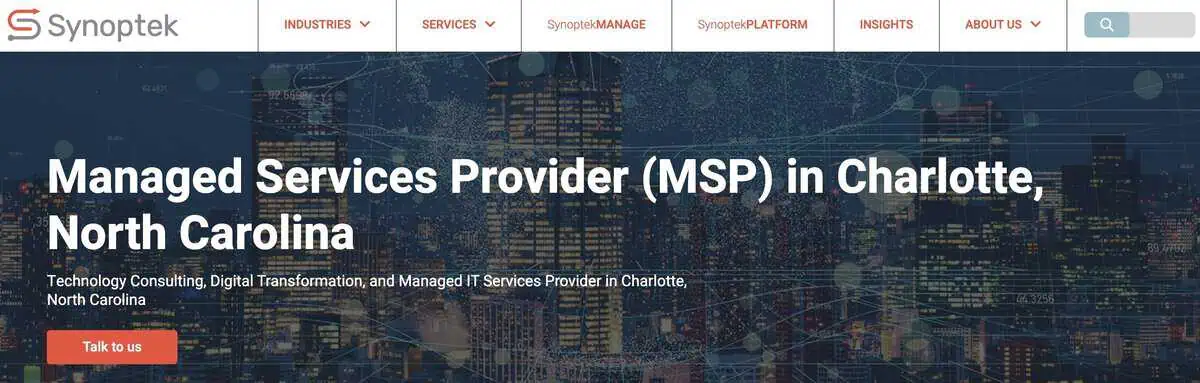 Synoptek Webpage