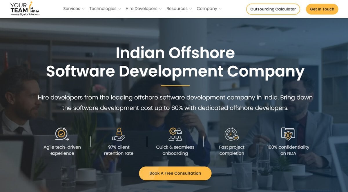 India website testimonial