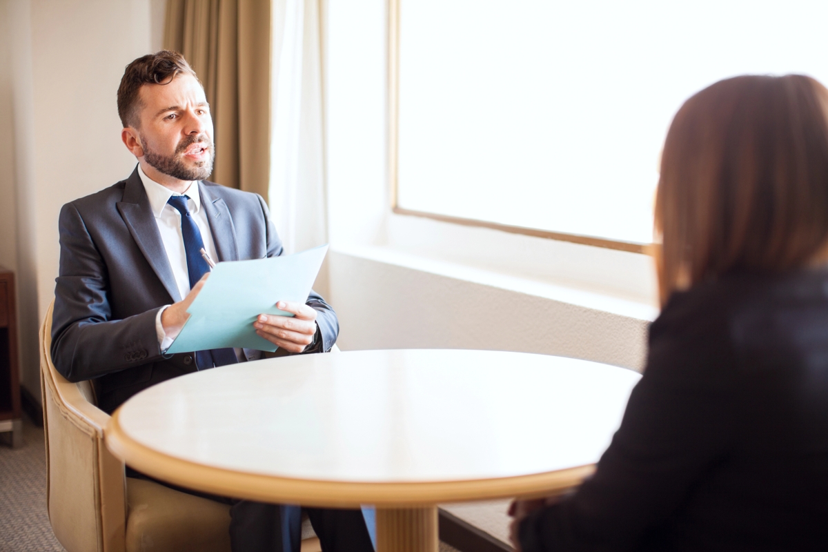 CEE Recruiter having interview testimonial