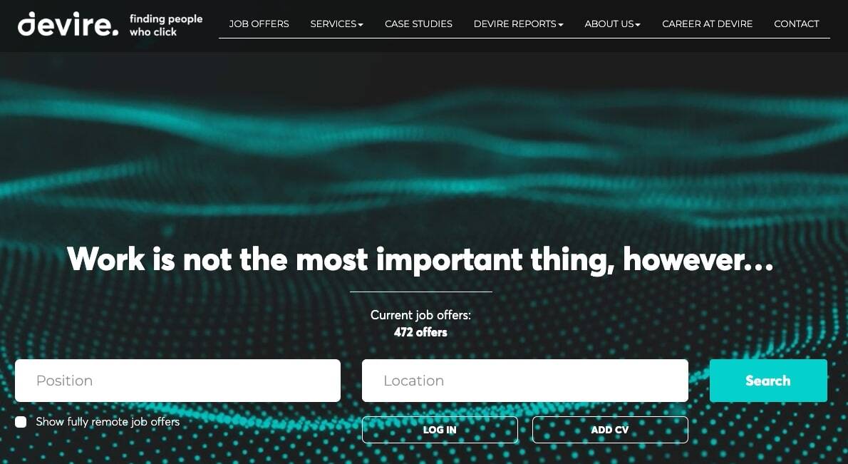 Devire website testimonial