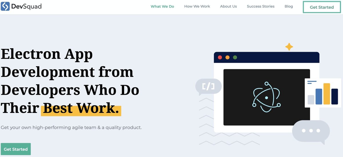 DevSquad website testimonial