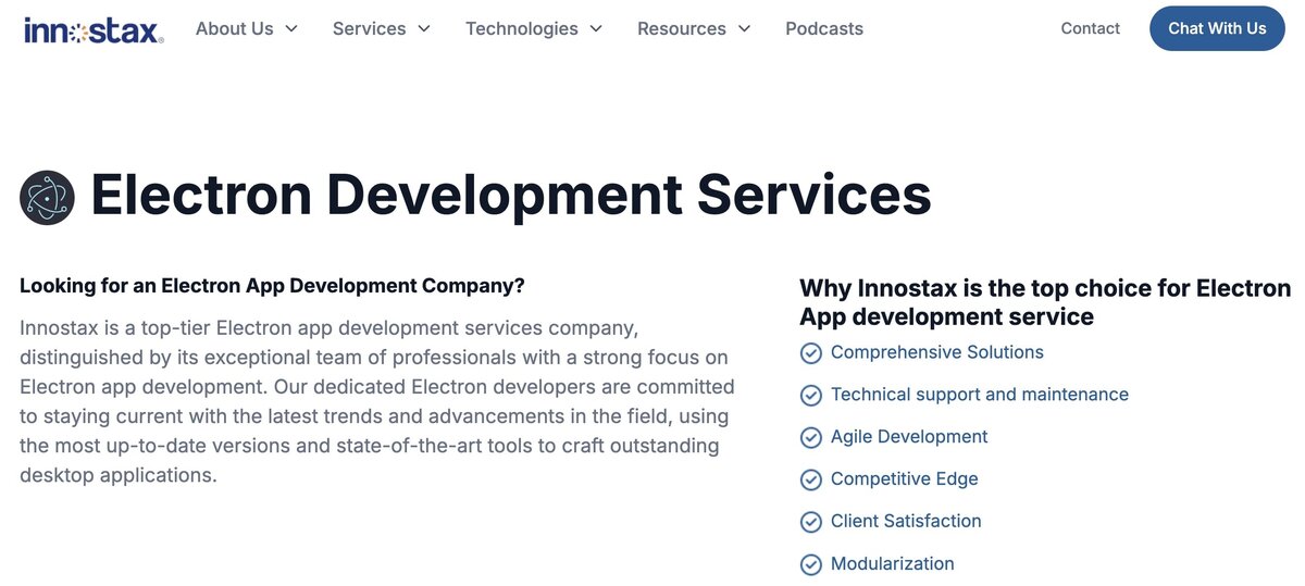 Innostax website testimonial