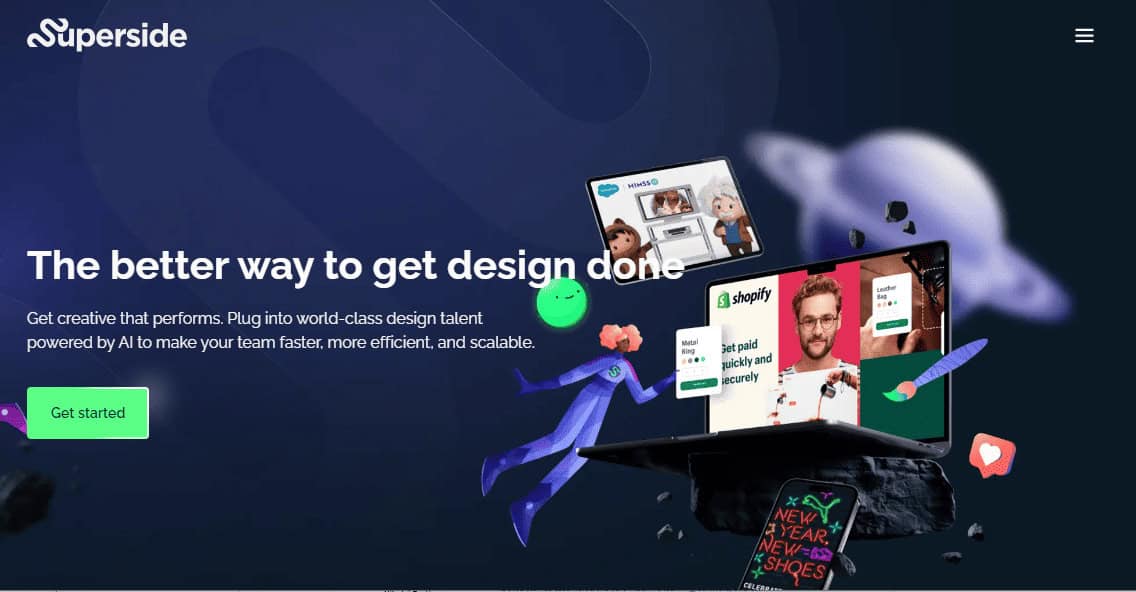 Superside website screen testimonial