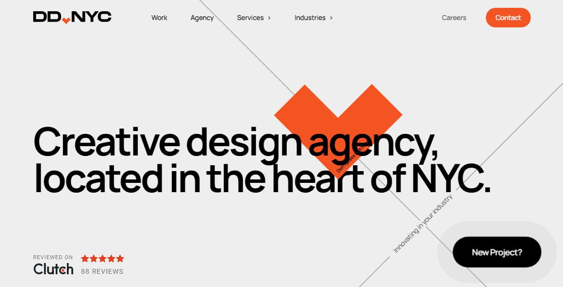 DD.NYC website screen testimonial